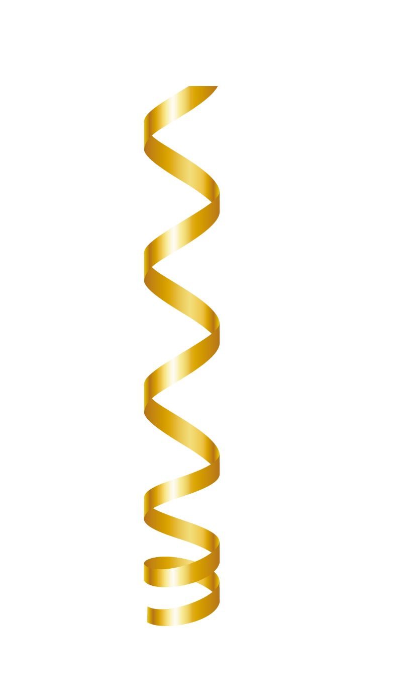 Gold  Curly Ribbon