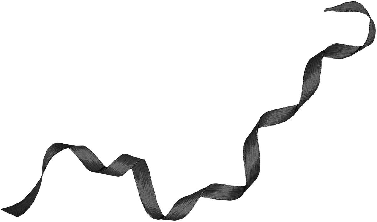 Black Curly Ribbon